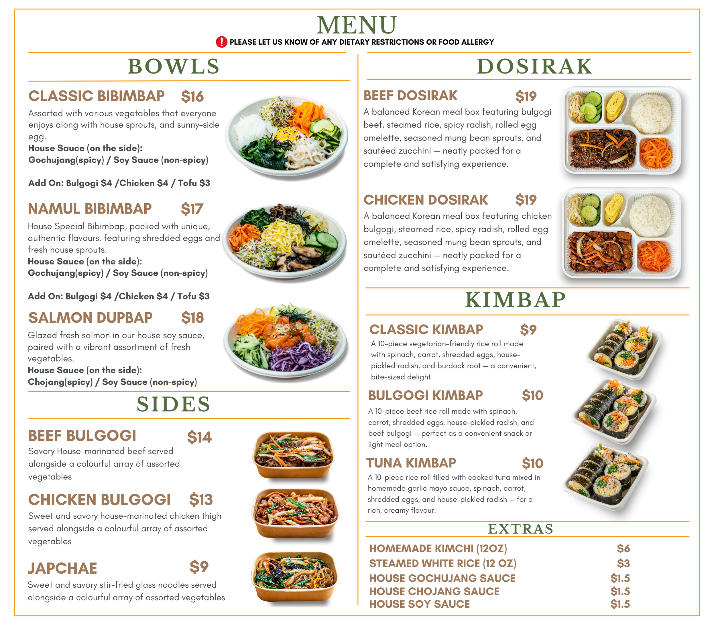 Namul Menu